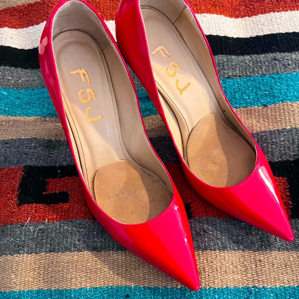 Red Stiletto Pump Heels